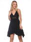 Scallop Lace Asymmetrical Ruffle Dress