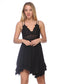 Scallop Lace Asymmetrical Ruffle Dress