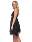 Scallop Lace Asymmetrical Ruffle Dress