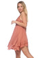 Scallop Lace Asymmetrical Ruffle Dress