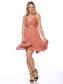 Scallop Lace Asymmetrical Ruffle Dress