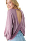 Open Back Cross Wrap Pull Over