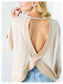Open Back Cross Wrap Pull Over