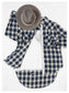Distressed Button Down Flannel Shirt
