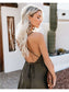 Handkerchief  Maxi Backless Strap Dress