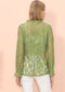 Layering Lace Puffed Sleeve Sheer Top