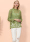 Layering Lace Puffed Sleeve Sheer Top
