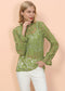 Layering Lace Puffed Sleeve Sheer Top