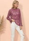 Layering Lace Puffed Sleeve Sheer Top