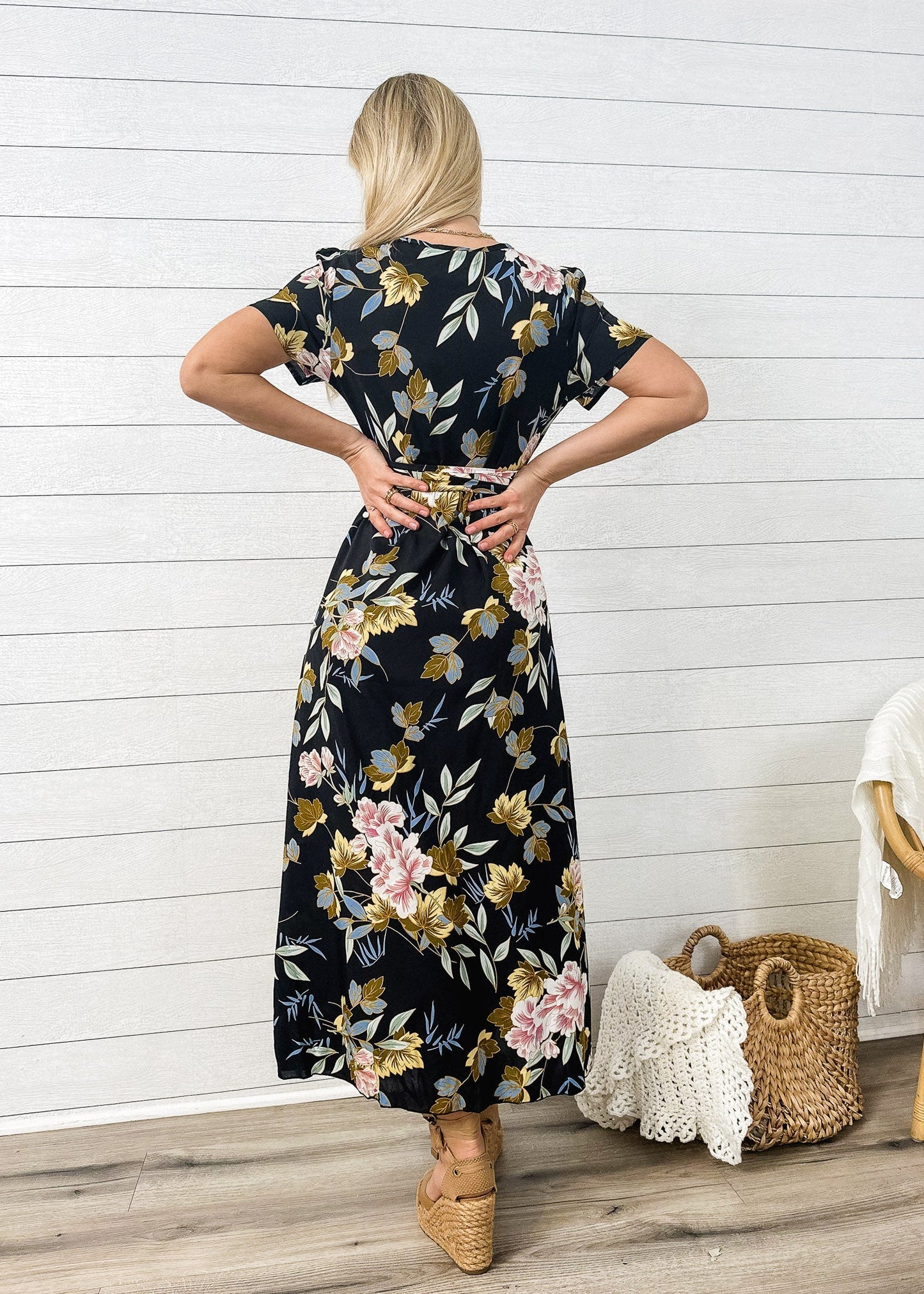 Lux Wrap Floral Print Dress