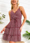 Floral Surplice Neck Dress