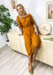 Ruffle Trim Off-Shoulder Dress