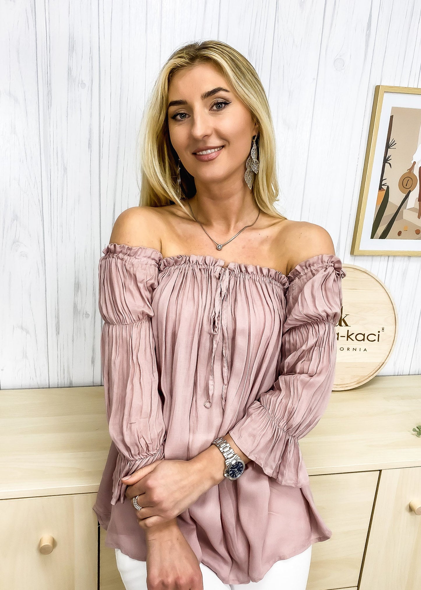 Semi Sheer Boho Peasant Off the Shoulder Top