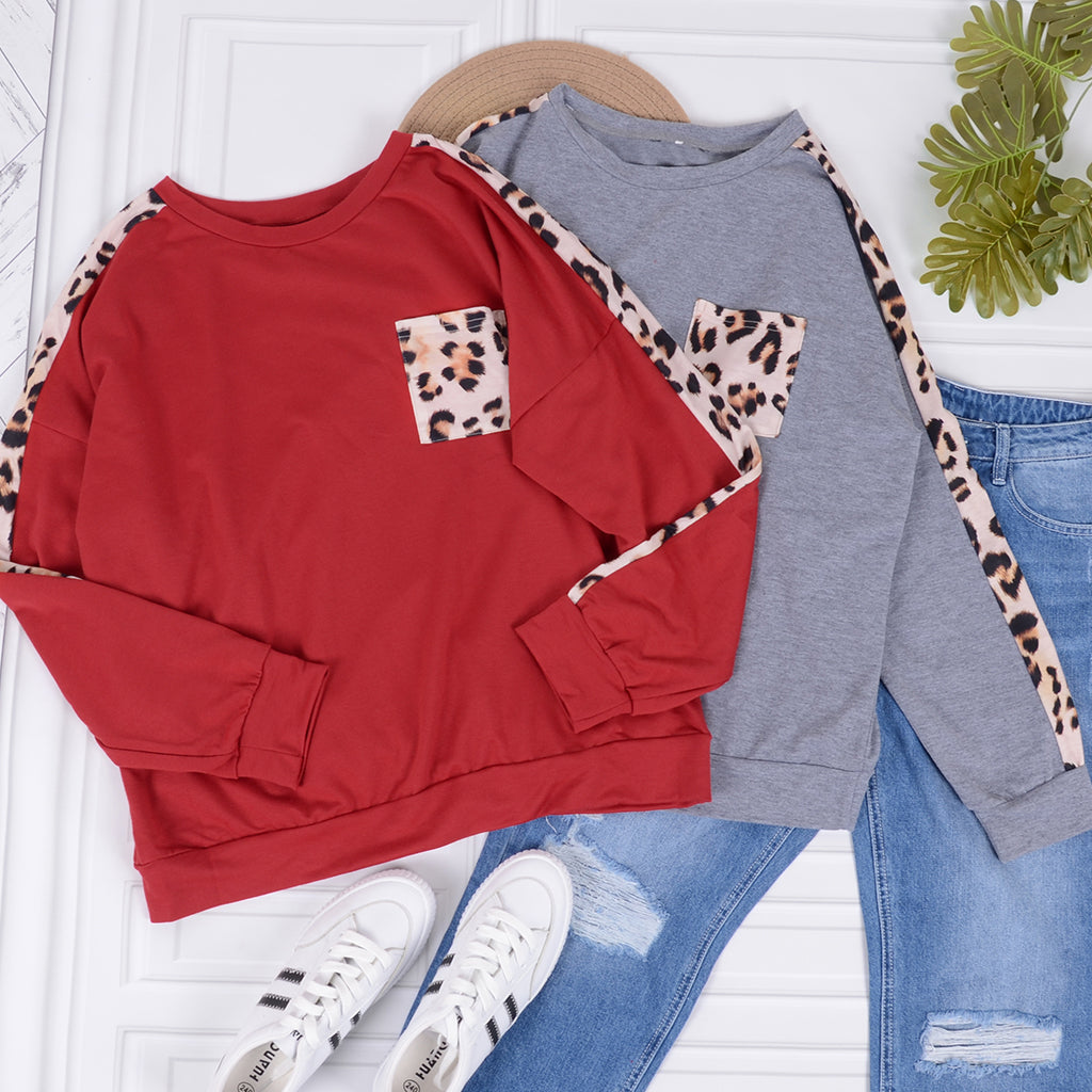 Leopard Fall Pullover