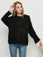 Knitted Turtleneck Sweater With Batwing Sleeves
