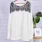 Lace Trim Long Sleeve Shirt