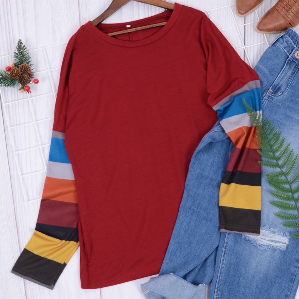 Colorful Striped Long Sleeve Sweater