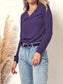 Light V-Neck Button Pullover