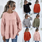 Gathered Ruffle Long Sleeve Blouse