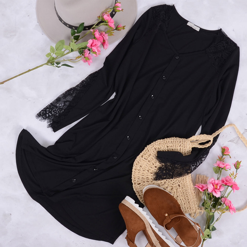 Lace Detail Shift Dress