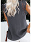 Lace Pleated Tank Blouse