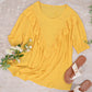 Ruffle V-Drop Tunic Blouse