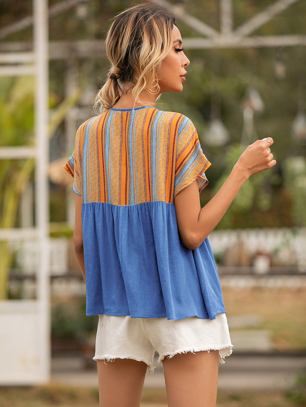 Striped Colorful Tie Tunic