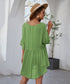 Solid Flowy Mini Dress