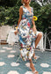 Tie Back Tropical Print Dress