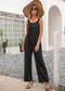 Solid Color Ruffle Strap Jumpsuit