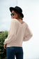 One Shoulder Waffle Knit Sweater