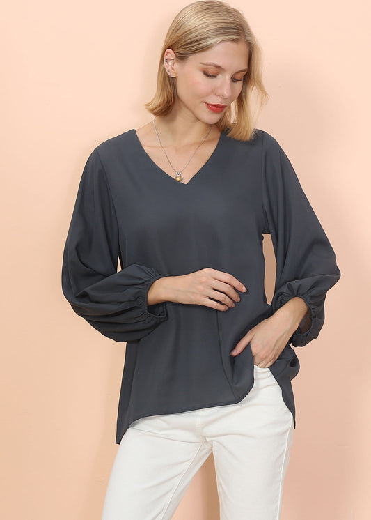 Love Lantern Sleeve V Neck Top