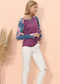 Floral Print Henley Long Sleeve