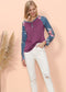 Floral Print Henley Long Sleeve
