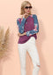 Floral Print Henley Long Sleeve