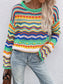 Cut Out Knitted Boho Sweater