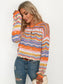 Cut Out Knitted Boho Sweater