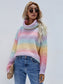 Tie Dye Cowl Neck Knit Sweater