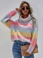 Tie Dye Cowl Neck Knit Sweater