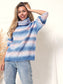 Tie Dye Cowl Neck Knit Sweater