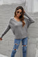Solid Color Ribbed Sweater