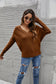 Solid Color Ribbed Sweater