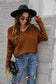 Solid Color Ribbed Sweater