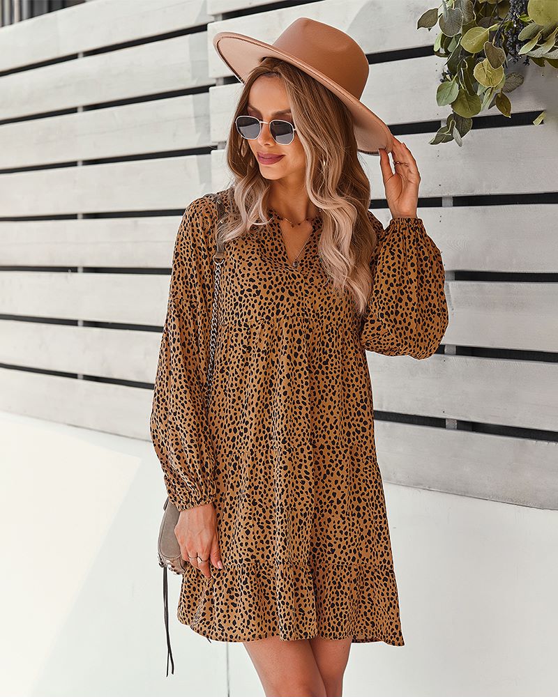 Cheetah Print Tunic Dress