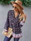 Floral Boho Button Down Blouse