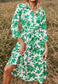 Floral Print Polo Shirt Dress