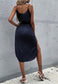 Solid Color Round Hem Dress