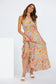 Halter Neck Floral Maxi Dress