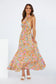 Halter Neck Floral Maxi Dress