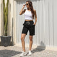 Contrast Drawstring Bermuda Shorts